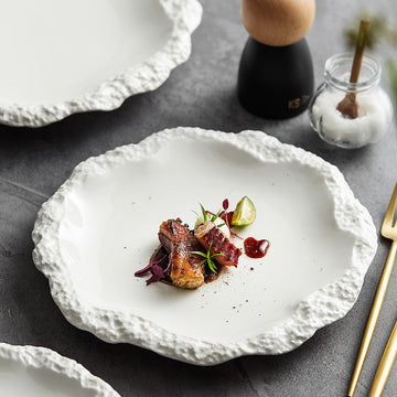 Porcelain Flat Plate Shallow Plate Hotel Tableware