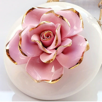 Ceramics Storage Jar, Hand-Painted Gold, Home Jewelry Box, Storage Box, Candlestick, Ornaments