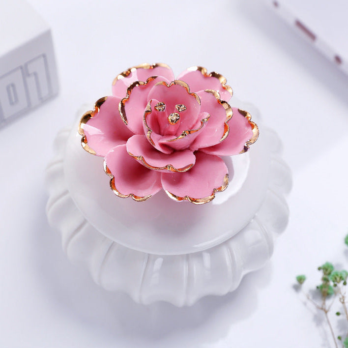 Ceramics Storage Jar, Hand-Painted Gold, Home Jewelry Box, Storage Box, Candlestick, Ornaments