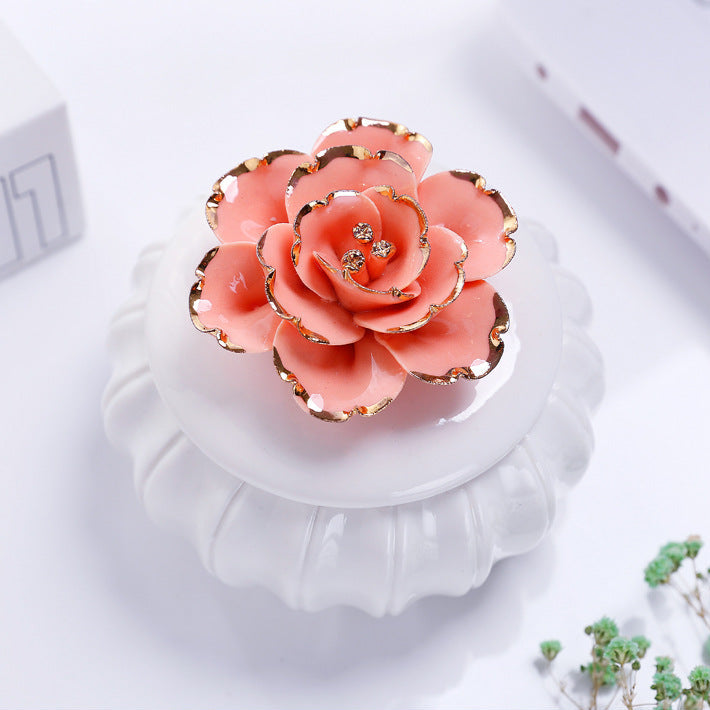 Ceramics Storage Jar, Hand-Painted Gold, Home Jewelry Box, Storage Box, Candlestick, Ornaments