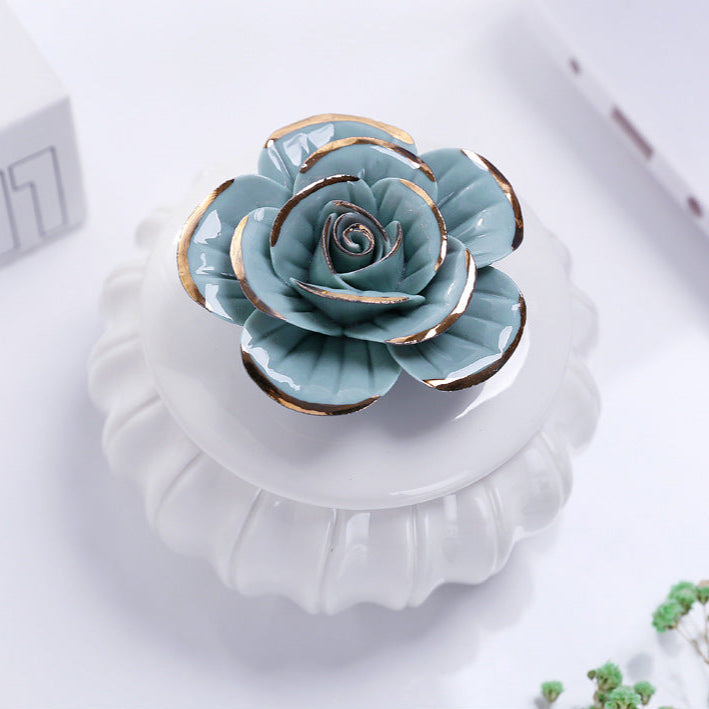 Ceramics Storage Jar, Hand-Painted Gold, Home Jewelry Box, Storage Box, Candlestick, Ornaments