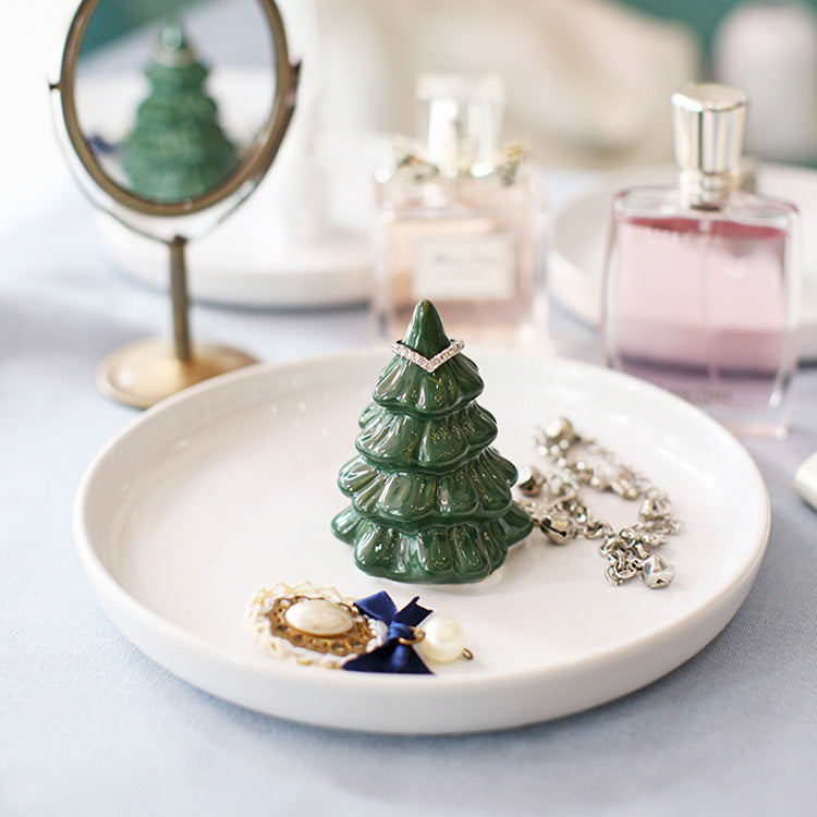 Nordic Three-Dimensional Storage Plate, Jewelry Tray, Ins Style Ceramic Creative Christmas Plate