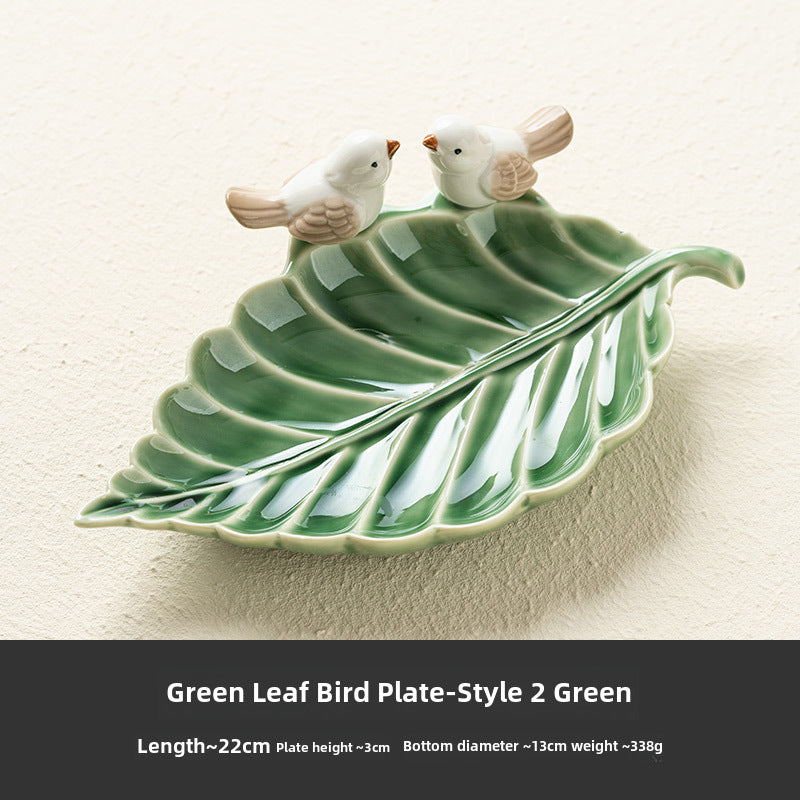Birds dessert plates, ceramic jewelry storage plates, soap dishes