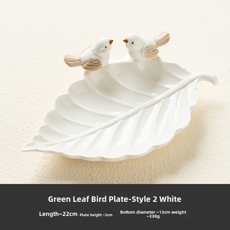 Birds dessert plates, ceramic jewelry storage plates, soap dishes