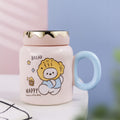 Creative Cartoon Bear Ceramic Mug Office Mug With Lid