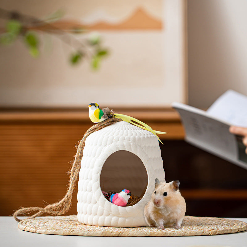 Hamster Ceramic House, Bird Sleeping Nest, Guinea Pig Small House