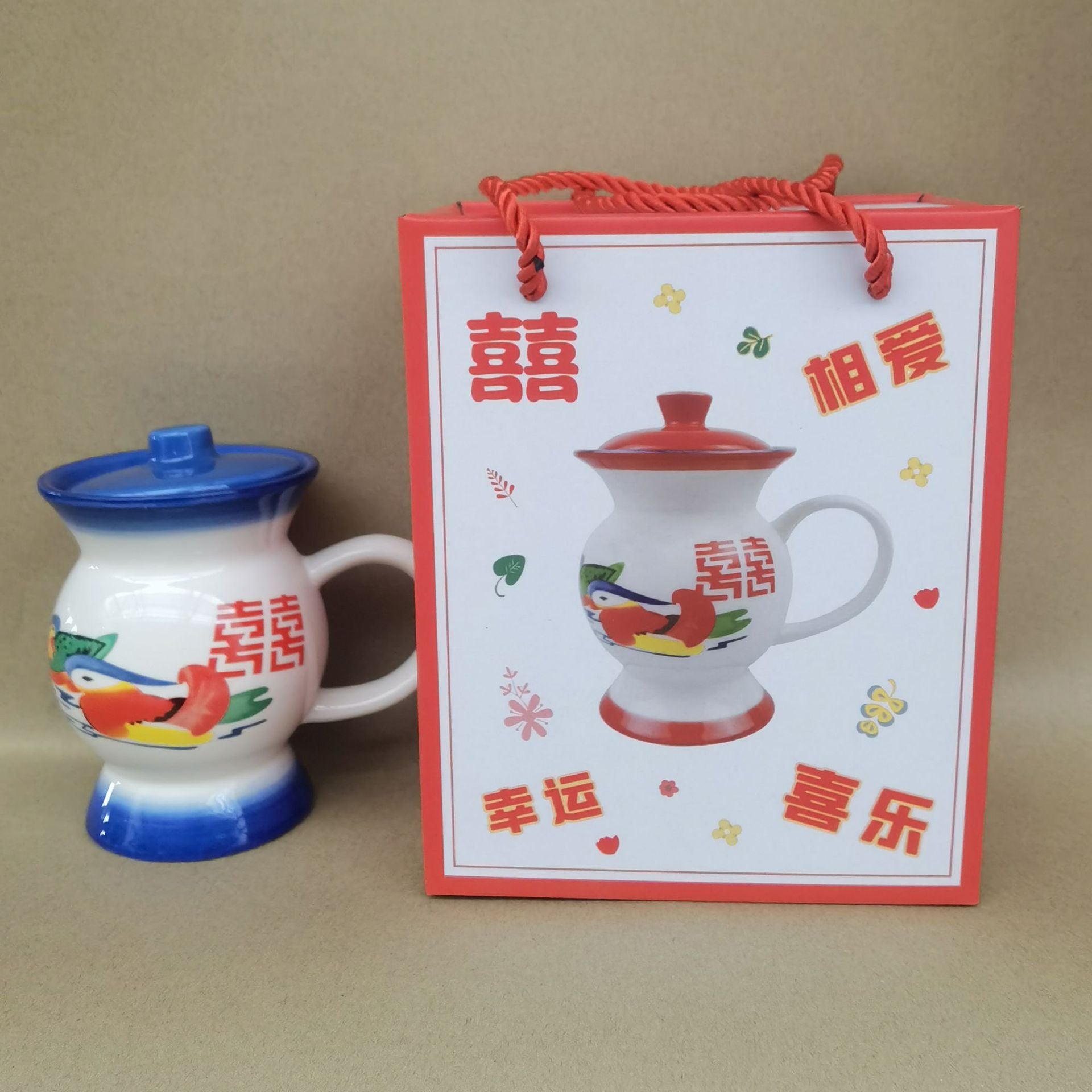 60s-70s Traditional Chinese Design Creative Funny Ceramic Mugs
