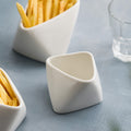 Porcelain Folded Edge French Fries Chips Cup