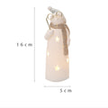 Cross Border Christmas Decoration Home Table Ornaments Ceramic Christmas Snowman Elk Glow Lamp Ornaments