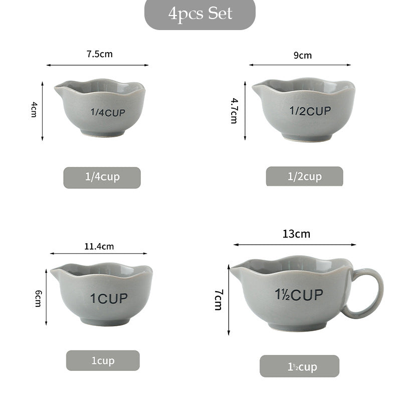 Minimalist Ceramic Measuring Cup Set
