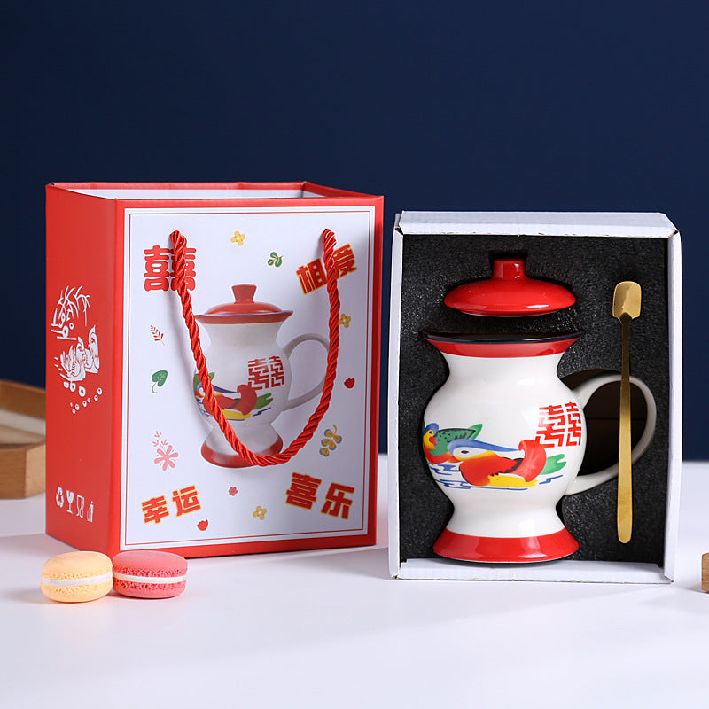 60s-70s Traditional Chinese Design Creative Funny Ceramic Mugs