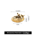 Birds dessert plates, ceramic jewelry storage plates, soap dishes