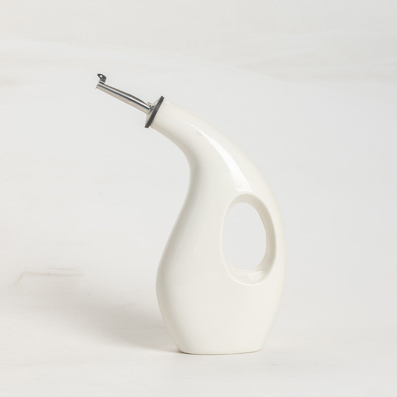 Ergonomic Design Ceramic Oil and Vinegar Bottle