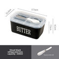 Butter dish with butter knife
visable butter box