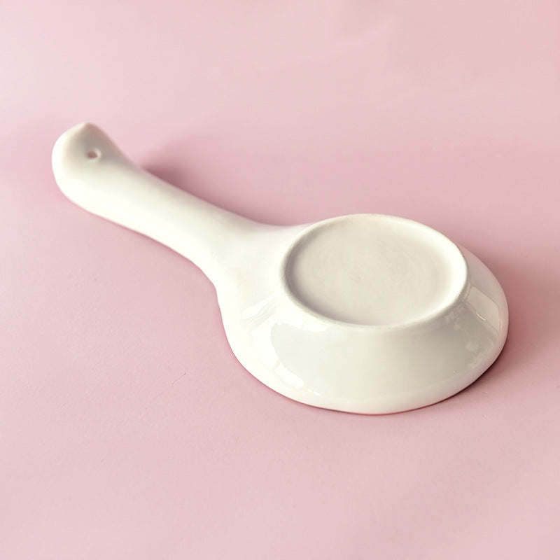 Ceramic Spoon Rest Spoon Holder Heart and Bowknot