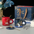 Temperature Sensitive Color-Changing Ceramic Mug Gift Box, Mug With Lid And Spoon