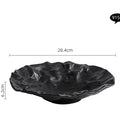 Pleated Deep Dish Plate Bowl Premium Japanese Style Tableware Western Food Salad Ceramic High-End Plate