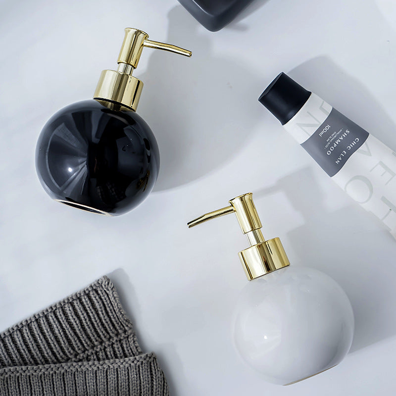Lotion Bottle, Press Bottle, Ceramic Fashionable Soap Bottle, Shower Gel Bottle