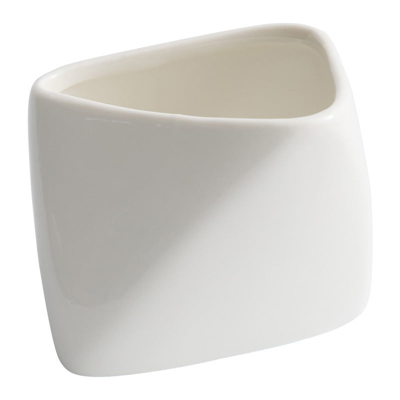 Porcelain Folded Edge French Fries Chips Cup