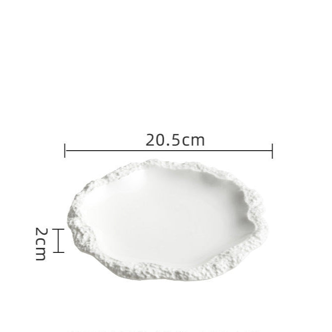  Porcelain Flat Plate Shallow Plate Hotel Tableware 