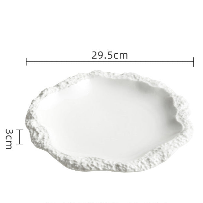  Porcelain Flat Plate Shallow Plate Hotel Tableware 