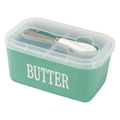 Butter dish with butter knife
visable butter box