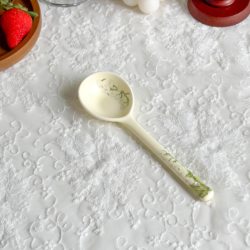 Ceramic Mug with Spoon, Breakfast Mug, Oatmeal Bowl, Coffee Cup