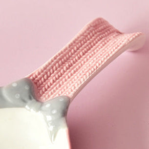 Ceramic Spoon Rest Spoon Holder Heart and Bowknot