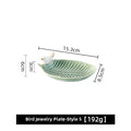 Birds dessert plates, ceramic jewelry storage plates, soap dishes