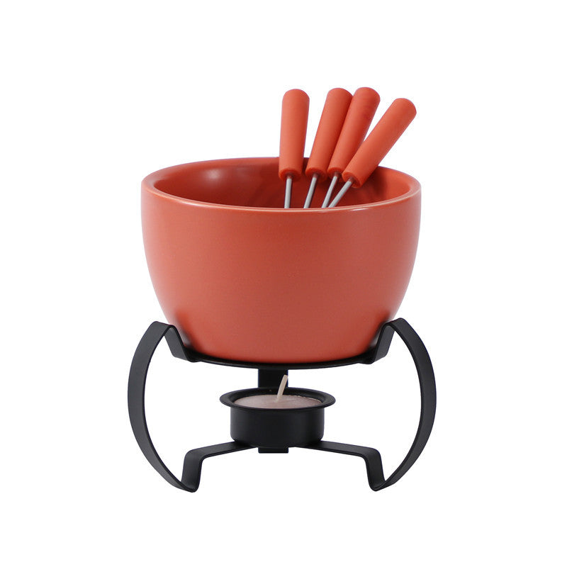 Ceramic Cheese Fondue, Cheese Melting Pot, Ice Cream Fire Boiler, European Cheese Pot, Chocolate Fondue