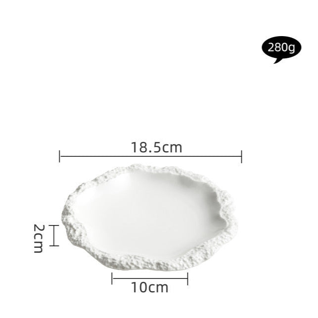  Porcelain Flat Plate Shallow Plate Hotel Tableware 