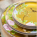 High-end Chinese Style Gold-rimmed Bone China Tableware Set dinnerware set