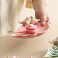 Birds dessert plates, ceramic jewelry storage plates, soap dishes