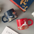 Temperature Sensitive Color-Changing Ceramic Mug Gift Box, Mug With Lid And Spoon