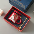 Temperature Sensitive Color-Changing Ceramic Mug Gift Box, Mug With Lid And Spoon