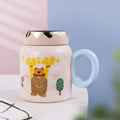 Creative Cartoon Bear Ceramic Mug Office Mug With Lid