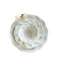 French Vintage Rose Branch Embossed Ceramic Dinner Plate Ceramic Bowl Ceramic Saucer