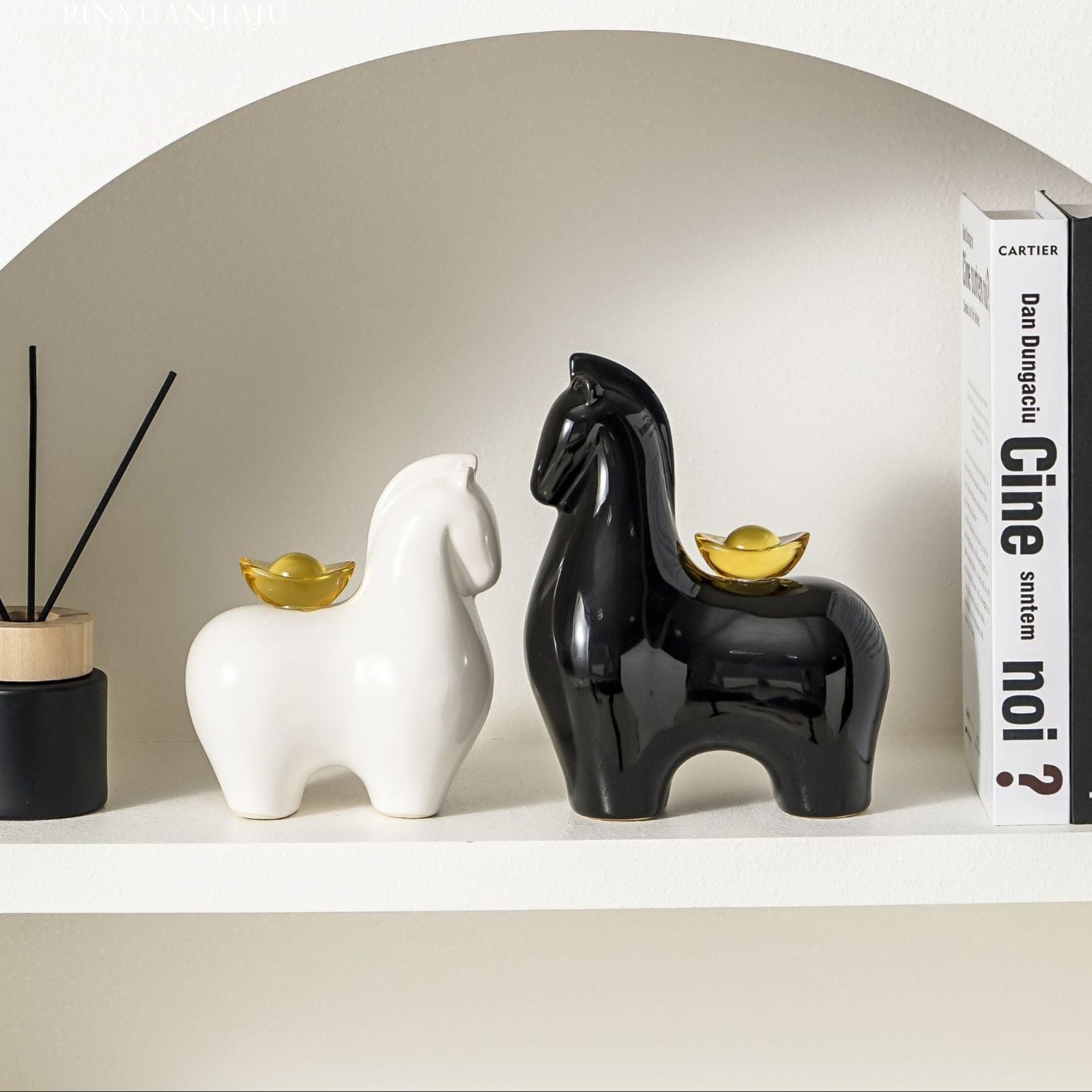 Horse Ceramic Home Decor Money Ride(Right) Away
