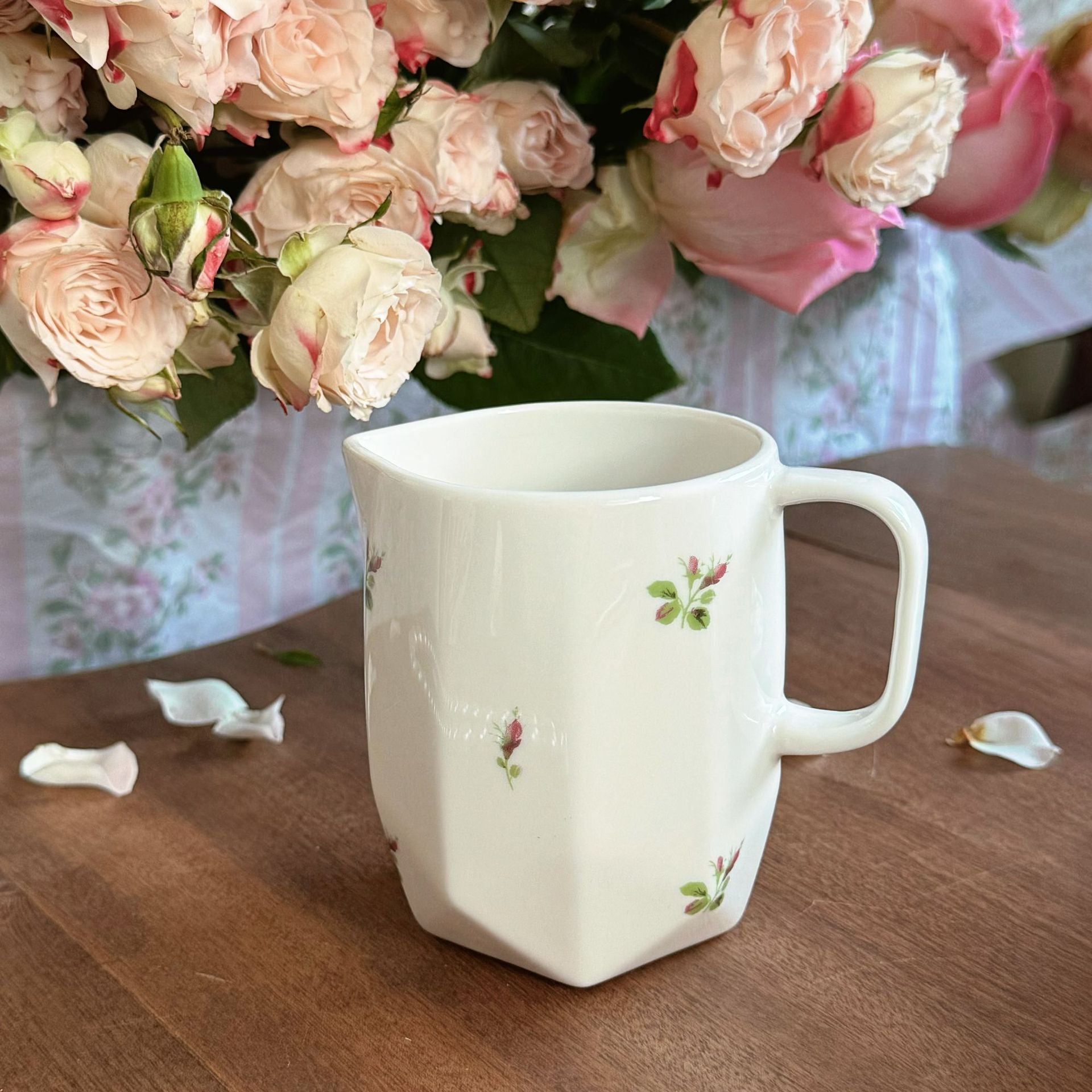 French Vintage Rose Branch Embossed Ceramic Dinner Plate Ceramic Bowl Ceramic Saucer
