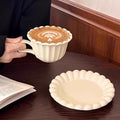 Palace Embossed Style Afternoon Tea Ceramic Coffee Cups