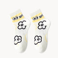 Women's Socks Tide Socks Cute Cartoon Flowers Tulip Women's Cotton Ankle Socks