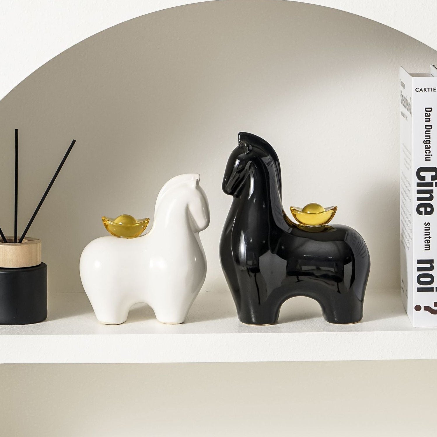 Horse Ceramic Home Decor Money Ride(Right) Away