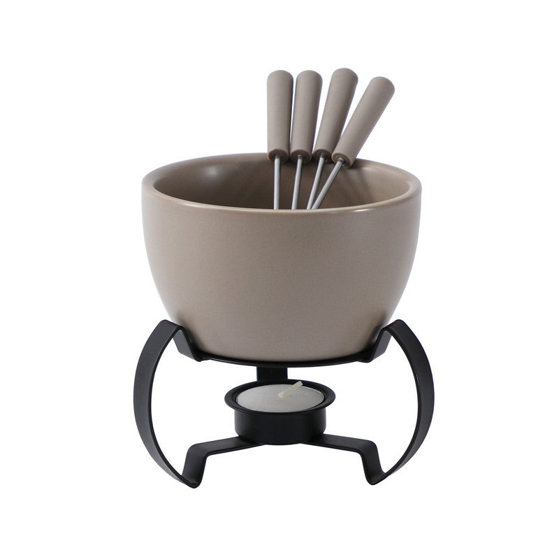 Ceramic Cheese Fondue, Cheese Melting Pot, Ice Cream Fire Boiler, European Cheese Pot, Chocolate Fondue