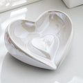 Home Drainage, Pearl Glaze Heart-Shaped Soap Box, Soap Box, Soap Box, Jewelry Plate