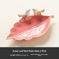 Birds dessert plates, ceramic jewelry storage plates, soap dishes