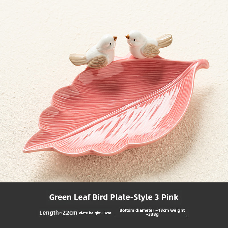 Birds dessert plates, ceramic jewelry storage plates, soap dishes