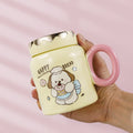 Creative Cartoon Bear Ceramic Mug Office Mug With Lid