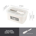 Butter dish with butter knife
visable butter box