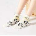 Women's Socks Tide Socks Cute Cartoon Flowers Tulip Women's Cotton Ankle Socks