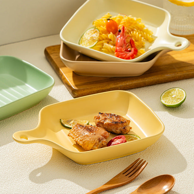 Ceramic Tableware Oven Baking Tray Cute Breakfast Plate